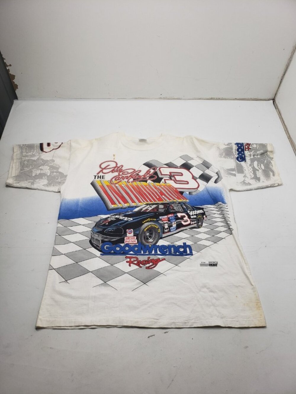 1995 Dale Earnhardt The Intimidator #3 Double Sided T-Shirt XL Sport Image USA